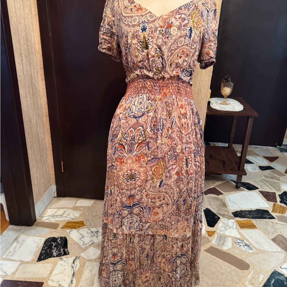 Paisley Print Maxi Dress